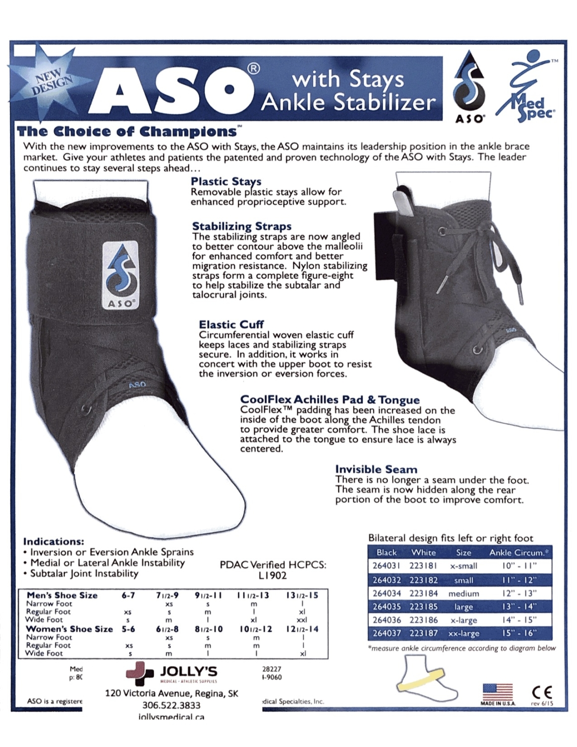 med spec ankle brace | Jolly's Medical + Athletic Supplies